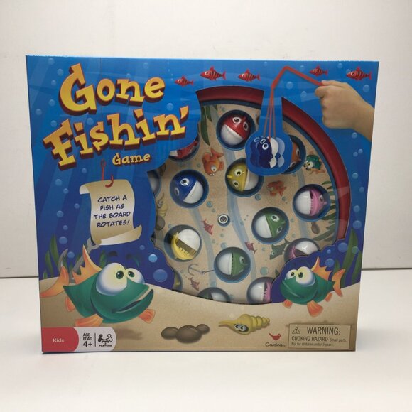 Gone Fishin Game For Kids Ages 4+ Fun Motorized Board With 15 Fish & 2 Fishing P - Picture 2 of 5